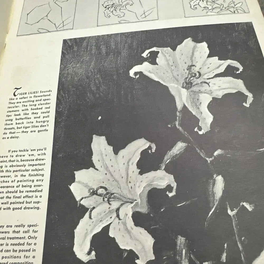 Vintage Walter Foster Art Book‎ How Claude Parsons Paints Flowers Vintage